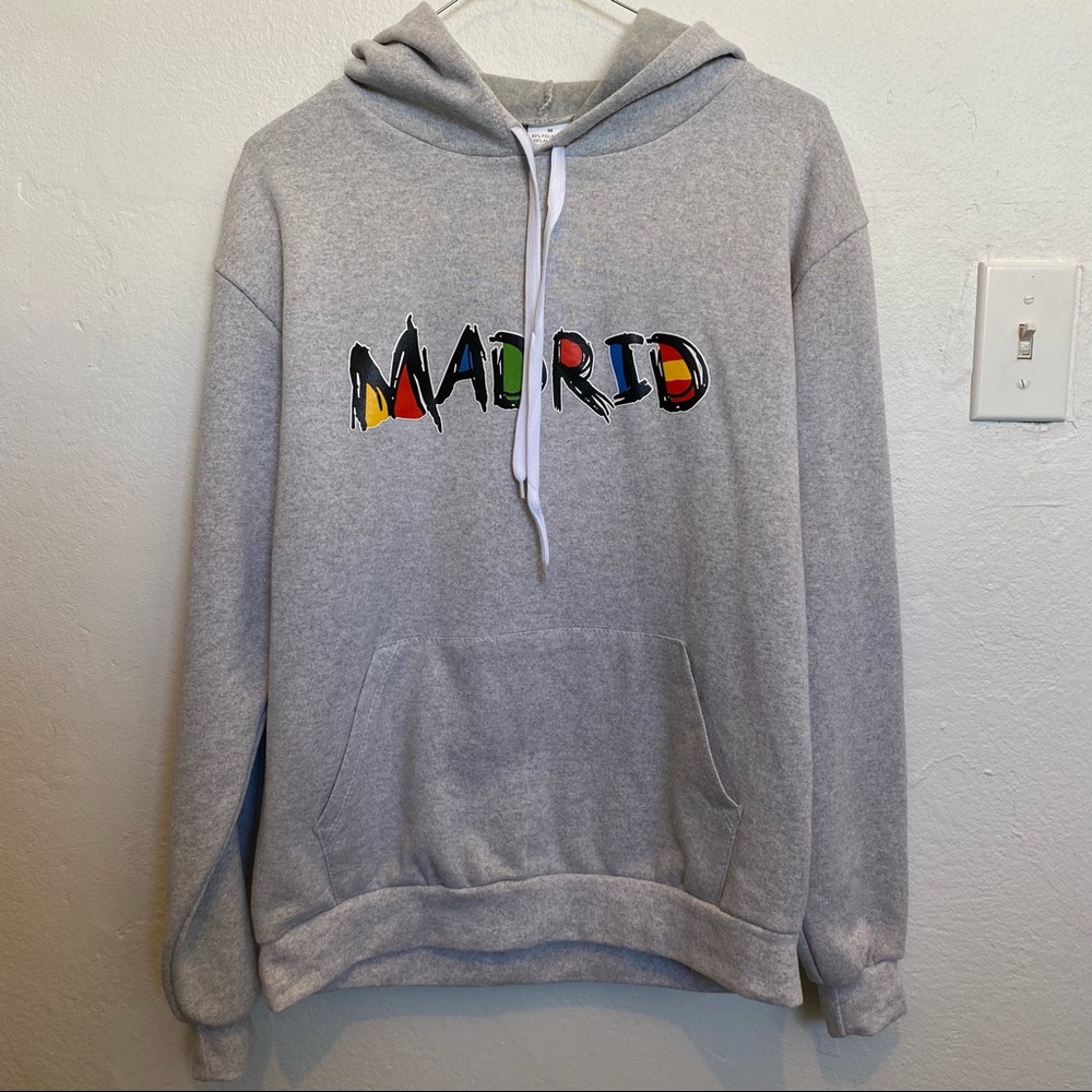 NWOT! From Madrid Sweat Jacket,Gray colored. Size M
